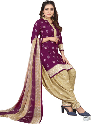 ANIRAV Crepe Printed Salwar Suit Material