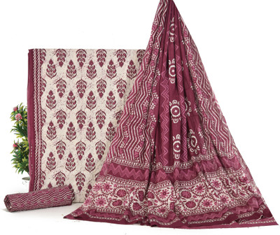 Hastkala Pure Cotton Floral Print Salwar Suit Material