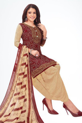 THIRA Crepe Printed Salwar Suit Material