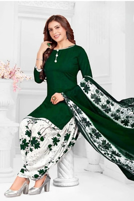 DUTT TEXTILE Crepe Printed Kurta & Patiyala Material