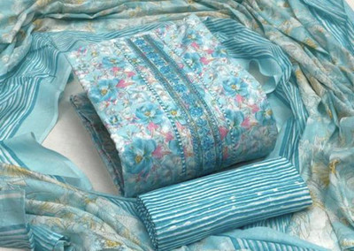 SILKORA Pure Cotton Printed Salwar Suit Material