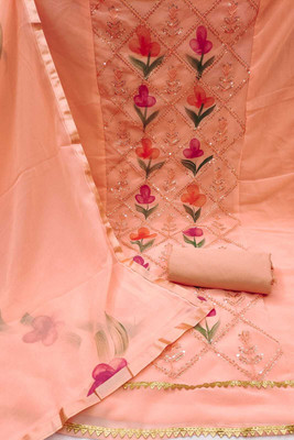 ETHNICBRITY Georgette Printed Salwar Suit Material