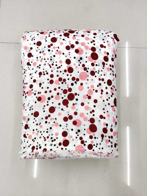 HIGHLANDING FASHION Crepe Polka Print Kurta Fabric