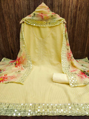 RSTWISTER Cotton Blend Floral Print Kurta & Churidar Material