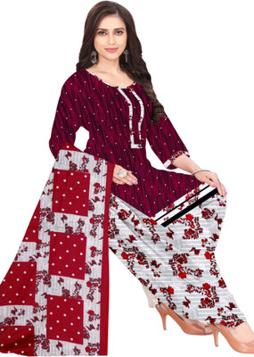 ANIRAV Crepe Printed Salwar Suit Material