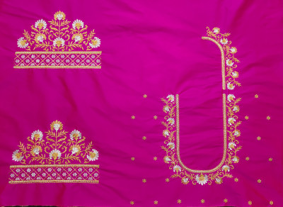 RAMLALLA CREATION Art Silk Embroidered Blouse Material