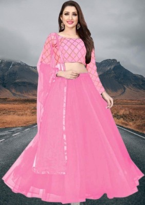 BIPIN ENTERPRISE Embellished Semi Stitched Lehenga Choli(Pink)