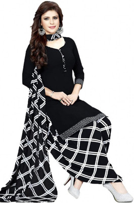 AYKA CLOTHINGS Crepe Printed Salwar Suit Material