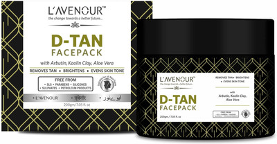 L'avenour D-Tan Face Pack For Tan Removal, Instant Glow, Brightens & Even Skin Tone(200 g)