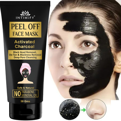 INTIMIFY Charcoal Peel Off Mask | Anti Pollution & Anti Acne Mask(50 g)