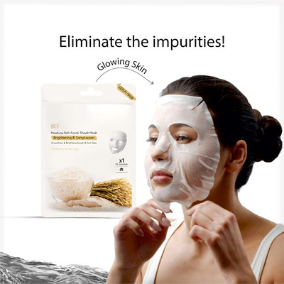 manasona Rice Sheet Mask with Serum Deep Cleansing & Oil Control(20 g)