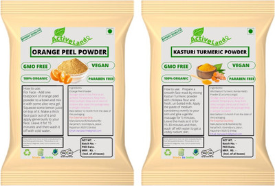 Activeland Pure Wild kasturi Turmeric Amba Haldi Manjal & Orange Peel Powder for face pack(200 g)