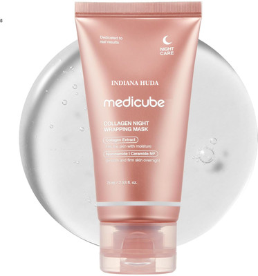 INDIANA HUDA Medycube Wrapping Night Mask 75ml for Face Glow, Collagen Boost(75 ml)