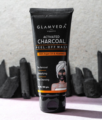 GLAMVEDA Activated Charcoal Peel Off Mask Enriched With Argan Oil and Aloevera(100 g)