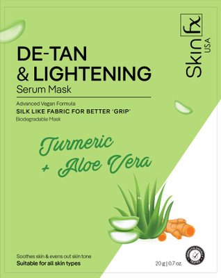 Skin FX Detan & Lightening Serum Mask, Curcuma that helps in clearing Clogged Pore(25 ml)