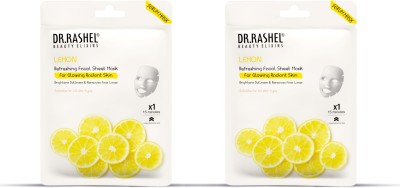 DR.RASHEL LEMON SHEET MASK WITH SERUM THAT GLOWS THE RADIANT SKIN (PACK OF 2)(40 g)