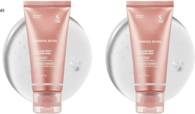 INDIANA HUDA Medycube Sleep Mask Collagen + Niacinamide, Pack of 2, 75ml Each(150 ml)