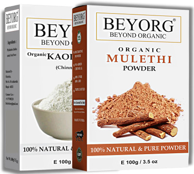 BEYORG Kaolin Clay & Mulethi Powder For SkinToning, Softening Blackhead Removal & Glow(200 g)