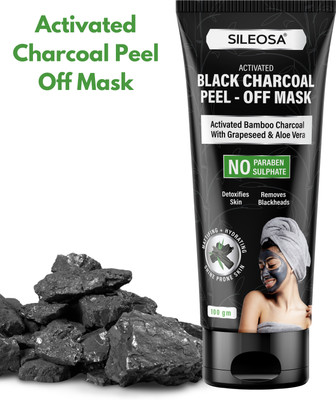 SILEOSA Charcoal Peel Off Mask for Blackhead & Remove Impurities for Men & Women(100 ml)