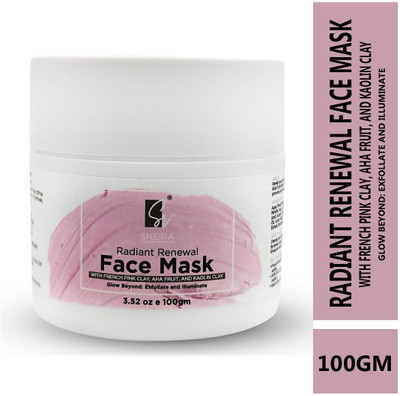 SNEIRA Face Mask - Radiant Renewal with Pink Clay, AHA Fruit Extracts & Kaolin Clay(100 g)