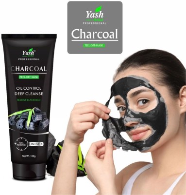 Yash Herbal Charcoal peel Off Mask for oil control deep cleanse, Remove blackhead, Unisex(100 ml)