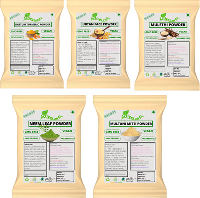 Activeland Kasturi Turmeric, ubtan Neem Mulethi Multani mitti powder 50gm each(250 g)
