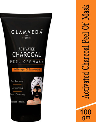 Glamveda Activated Charcoal Peel Off Mask Enriched With Argan Oil and Aloe Vera(100 g)