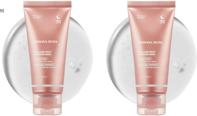 INDIANA HUDA Medcube Collagen Wrapping Mask for Night Glow, 2 x 75ml, Ceramide NP(150 ml)