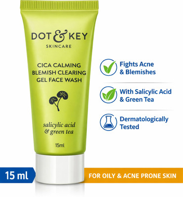 Dot & Key CICA for Acne Prone Skin Men & Women All Skin Types Face Wash(15 ml)