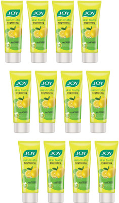 Grivin Joy Skin Fruit Brightening Lemon (Pack of 12 X 15 ML) Men & Women All Skin Types Face Wash(180 ml)