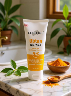 ELIBLISS Fresh & Glow UBTAN with Turmeric & Saffron Gel Men & Women All Skin Types Face Wash(75 ml)