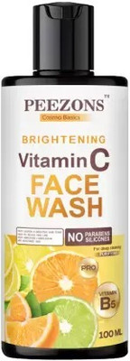 Peezons Vitamin-C For Brighter Skin All Skin Types Men & Women All Skin Types Face Wash(100 ml)