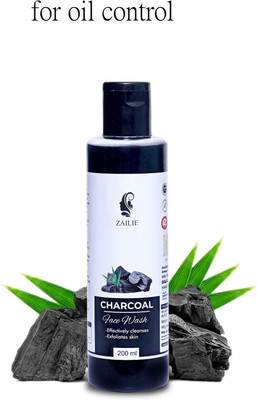 Zailie Charcoal with Activated Charcoal for Oil Control  Face Wash(200 g)