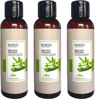 RICHFEEL Aloe Vera Shampoo Hydration for Dry, Weak, Dull Hair 100 ml(Pack of 3)(300 ml)