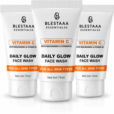 blestaaa essentialss Vitamin C for Glowing Skin | Brightening & Deep Clean Formula Men & Women All Skin Types Face Wash(225 ml)