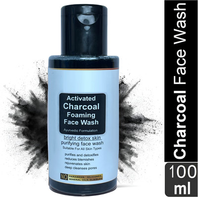 Glamezone Bright Detox & Skin Purifying Activated Charcoal Foaming Face Wash(100 ml)