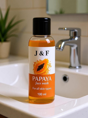 J & F Papaya Brightens Skin tone Men & Women All Skin Types Face Wash(100 ml)