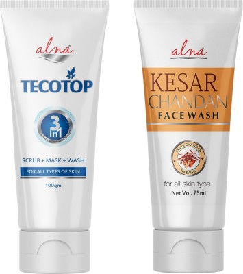 Alna Care Tecotop 3in1 With Kesar Chandan  |  Combo Face Wash(175 ml)