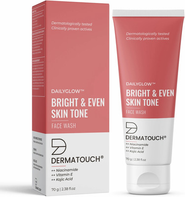 Dermatouch Bright & Even Tone with Niacinamide, Vitamin E and Kojic Acid Men & Women All Skin Types Face Wash(70 g)