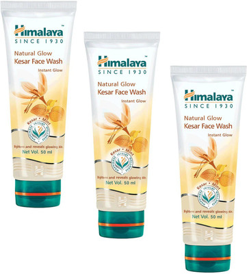 HIMALAYA Natural Glow Kesar , 50ml (Pack of 3) Face Wash(150 g)