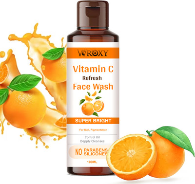 Wroxy Brightening Vitamin C for deep cleansing - No Parabens, Silicones Men & Women All Skin Types Face Wash(100 ml)