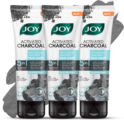 Joy Activated Charcoal Skin Purifying � (Pack of 3X50) For Oily Skin Face Wash(150 ml)