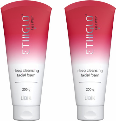 ETHIGLO Skin Lightening  with Kojic Acid, Niacinamide & Vitamin C Face Wash(400 ml)