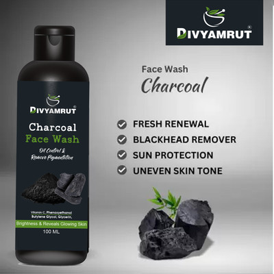 DIVYAMRUT DIVYAMRUT Anti-Pollution Purity With Activated Charcoal Men & Women All Skin Types Face Wash(100 ml)