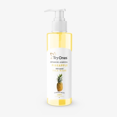 Tryones Advanced Ayurveda Pineapple-Infused Oil Control Facial Cleanser for All Skin Types Face Wash(200 ml)