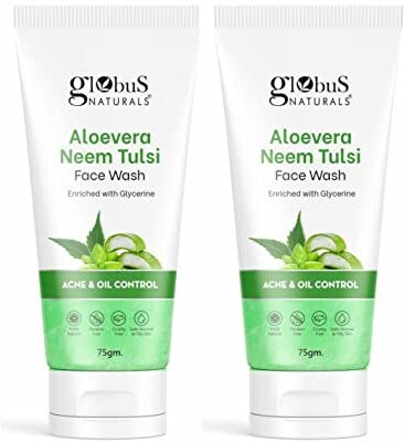 Globus Naturals Aloe vera Neem Tulsi Enriched With Glycerin & Oil Control Formula Face Wash(150 g)