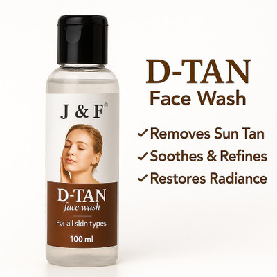 J & F D-tan Removes Sun Tan Men & Women All Skin Types Face Wash(100 ml)