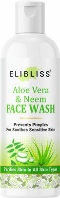 ELIBLISS Neem and Aloe Vera Natural Face wash for Deep Clean, Tan Removal, Spotless Skin Men & Women All Skin Types Face Wash(50 ml)