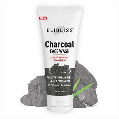 ELIBLISS Acne Control with Activated Charcoal Gel Men & Women All Skin Types Face Wash(75 ml)