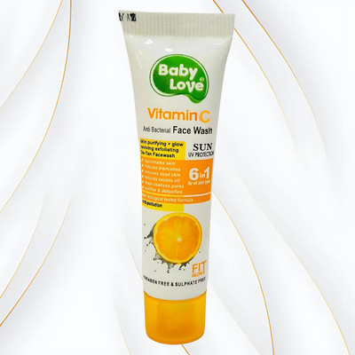 Baby Love Vitamin C | 6-in-1 Glow | Cleans, Brightens & Protects For Men & Women Men & Women All Skin Types Face Wash(20 g)